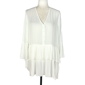 Zara ivory accordion tunic